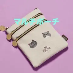 カルディ　ネコの日バッグ　3段マルチポーチ　ネコバッグ　2026