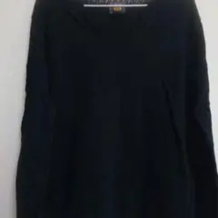 ROUTE 66 ブラック Vネックセーター XL