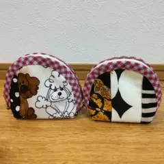 ハンドメイド ポーチ デニム プードル 刺繍 ロラライハリス - メルカリ