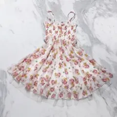 姫系 リズリサ系♡00's 薔薇柄キャミワンピ　平成ギャル　森ガール　y2kのサムネイル