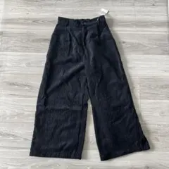 【新品】コーデュロイ ワイドパンツ　ネイビー　ブラック ハニーズ　Honeys