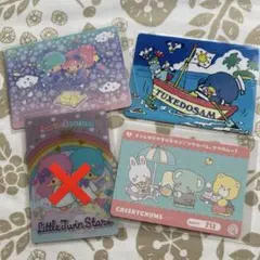 サンリオ　いちご新聞　カード　キキララ　チアリーチャム　タキシードサム