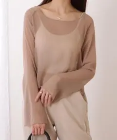 最終値下げ ★ Lace Ladies ★シアー フレア プルオーバー ブラウスのサムネイル
