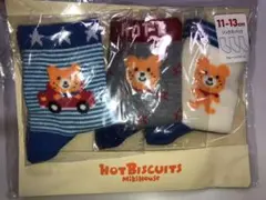 147ミキハウスホットビスケッツ靴下3足クールソックス11～13cmプッチーくん
