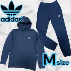 極美品 adidas アディダス トレフォイル スウェット セットアップ M