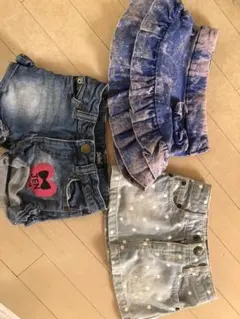 Jenniデニムスカートショートパンツ100