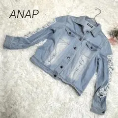アナップ デニムジャケット【F】ダメージ加工 ショート丈 y2k カジュアル