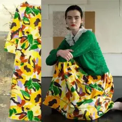 最終価格！ドリスヴァンノッテン❤︎マルチカラーワンピース⭐︎36サイズ⭐︎超美品！ ドリスヴァンノッテン レーヨン×シルク ワンピース 34