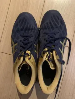 ASICS 卓球用シューズ アタックドミネイトFF2 ネイビー/ゴールド