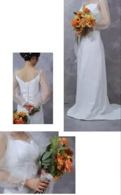 ホワイトウェディングドレスセット