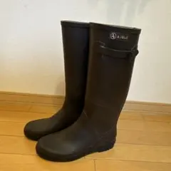 AIGLE ブラウン 長靴 バックル付き