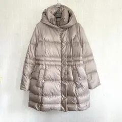 【美品】UNTITLED ロングダウン コート ピンクベージュ 大きいサイズ3