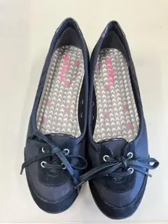 お値下！ミッシェルクラン ブラックフラットシューズ