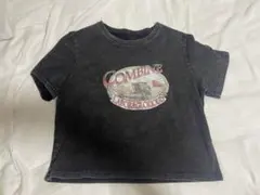 ブラック グラフィックプリント 半袖Tシャツ