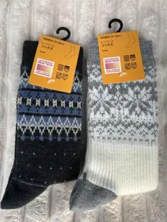 UNIQLO HEATTECH 暖かいソックス 23-25cm 二足