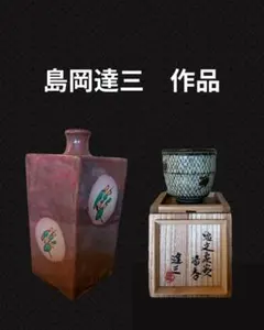 人間国宝】島岡達三 象嵌赤繪夫婦湯呑 - メルカリ