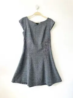 【Rirandture】ひざ丈　ワンピース　刺繍　花柄　チェック