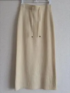 CIAOPANIC クリーム色リブ編みタイトスカート