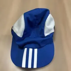 adidas 青 サッカーキャップ　51-54センチ