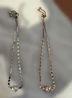 「断捨離価格」グランドエッジ　ハート　ダイヤ　ブレスレット(2点セット)