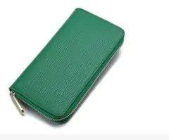 超人気　レディース　メンズ　本革　レザー　長財布　グリーン　緑