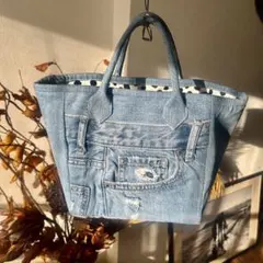 デニムリメイク　トートバッグ