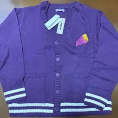 PUNYUS 紫 カーディガン イモ刺繍のサムネイル