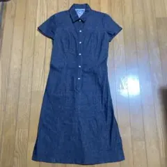 パーリーゲイツ】ゴルフ デニム 半袖 ジップアップ ワンピース