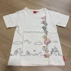 【任天堂公式】 スーパーマリオ Tシャツ アイボリー　130のサムネイル