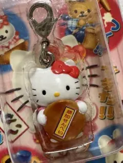ご当地キティ　埼玉　草加せんべい　セット　ストラップ　キーホルダー　新品 ハローキティ - ご当地キティ《埼玉限定:草加せんべい》根付けの