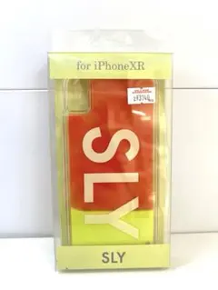 【新品】SLYiPhoneXR ケース 赤×黄流れるラメ ロゴ入りネオンカラーのサムネイル