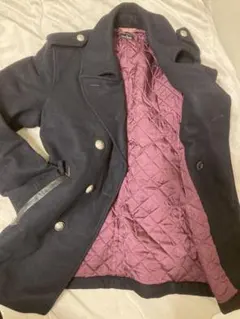 Paul Smith ネイビー ナポレオンコート カシミヤ混 銀ボタン メンズL