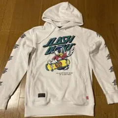 Duck dude 　白　スケボー　スケートボード　アヒル　Mフード付きパーカー