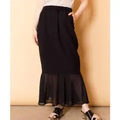 新品　オズモーシス　シフォン切替マーメイドスカートのサムネイル