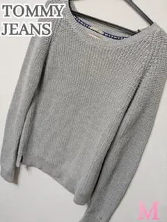 トミージーンズ　レディース　ケーブルニット セーター グレー M　TOMMY