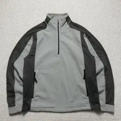 ア*ル様 OLD NAVY フリーススウェット ハーフジップ グレーカラー アウ