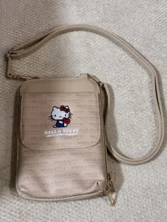 HELLO KITTY スマホショルダーバッグ ベージュ