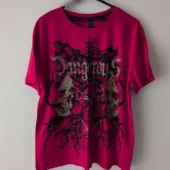 ROMWE スカルプリント Tシャツ L レッドのサムネイル