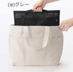 2【新品未使用】無印良品 ナイロンメッシュ バッグインバッグ A5サイズ グレーのサムネイル