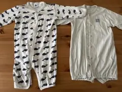 ロンパース2枚セット　プチバトー　2wayオール　ドレスオール　前開き　男の子