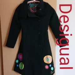 【美品】 Desigual  ロングコート  ジャガード織り