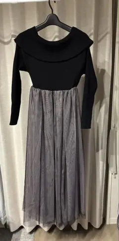 GRL ニットロングワンピース S