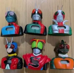 昭和仮面ライダー バストアップミニクロック 6体セット