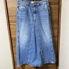 ZARAデニムマキシ丈フレアーAラインスカート