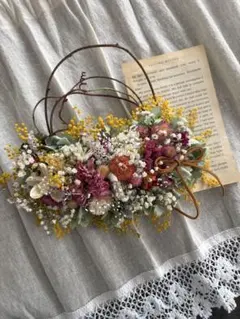 ドライフラワーリースa34