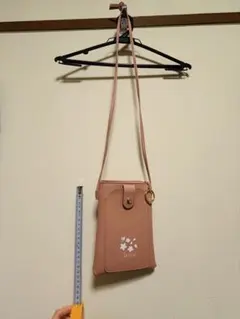 ピンク 花柄　スマホ　ショルダーバッグ