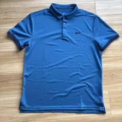 美品　ナイキ NIKE ゴルフ ポロシャツ 半袖 青 Ｍサイズ Dry-fit