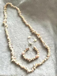 貝殻ネックレス&ブレスレットセット