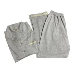 メンズ ルームウェア パジャマ 上下セット グレー 大きいサイズ XL