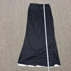 黒 水玉 フレアスカート Sサイズ